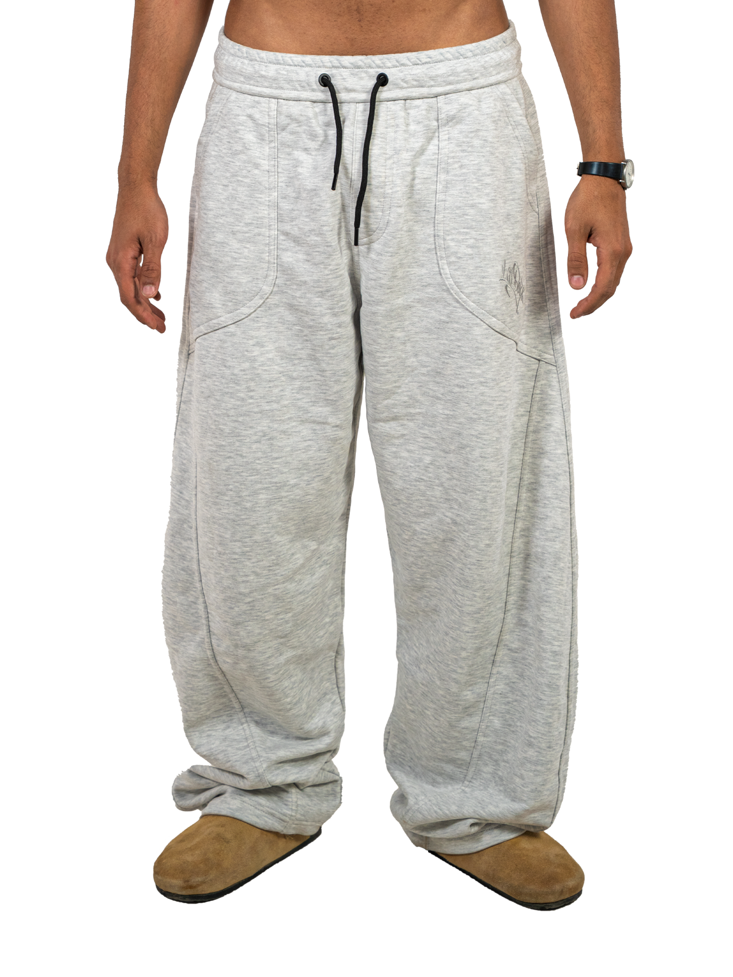 Sweatpants Wide Tapered Fit - Gray
